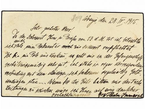 ✉ SERBIA. 1915. WANJE to BASEL (Switzerland). 5 p. green pos