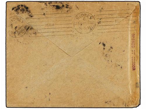 ¿ SAMOA. 1914. NEW ZEALAND OCCUPATION. APIA to SYDNEY. 2 1/2