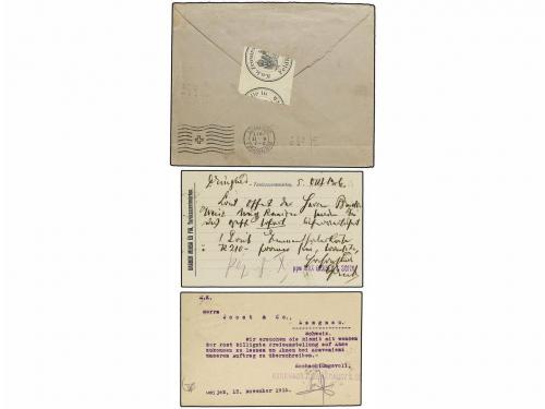 ✉ HUNGRIA. 1906-17. 3 covers and cards with swiss postage du