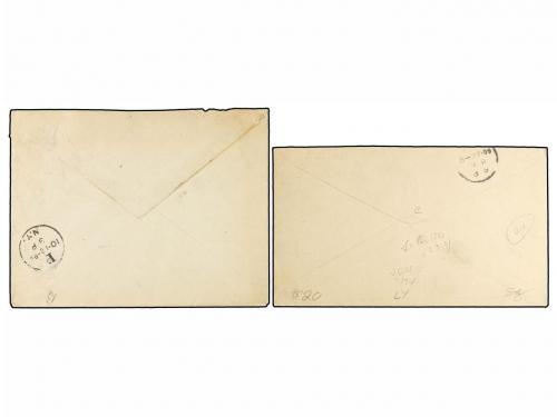 ¿ CUBA. 1899. 2 cartas circuladas con sellos de la Ocupación