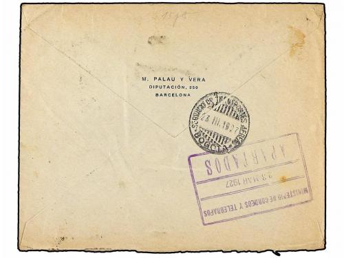 ¿ COLOMBIA. 1927. SCADTA. BARCELONA (España) a BOGOTÁ. Circu