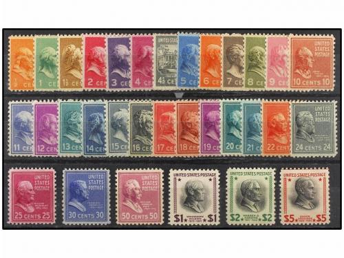 * ESTADOS UNIDOS. Sc. 803/34. 1938. COMPLETE SET, hinged. Sc