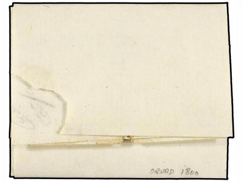 ✉ BOLIVIA. 1800 (18-Nov.). ORURO a POTOSI. Marca lineal ORUR