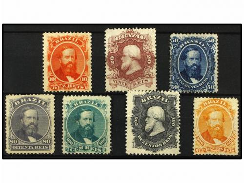 */(*) BRASIL. Sc. 53/60. 1866. SERIE COMPLETA. Sellos con y 
