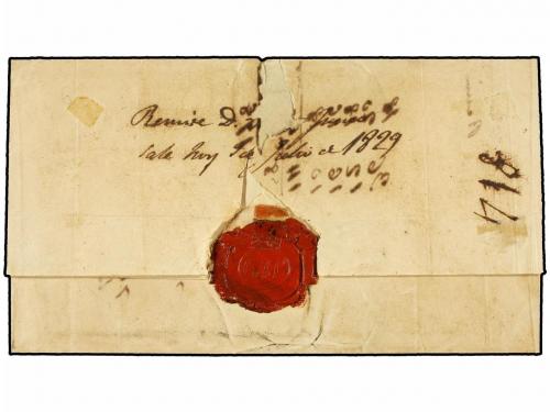 ✉ PERU. 1829. TRUJILLO a LIMA. Envuelta. Marca TRUJILLO/FRAN