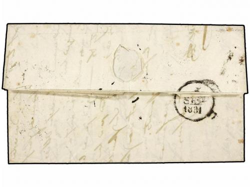 ✉ MARTINICA. 1831 (20-Abril). ST. PIERRE a MONTPELLIER. Marc