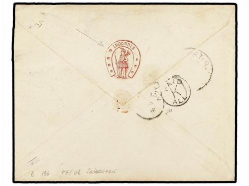 ✉ PERU. Yv. 59, 79. 1886. CALLAO a USA. Sobre enviado desde 