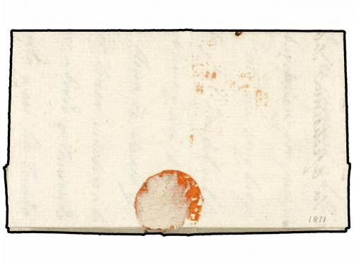 ✉ COLOMBIA. (1800 CA.). CADIZ a POPAYAN. Carta completa con 