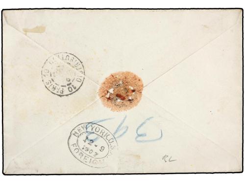 ✉ PANAMA. 1902. PANAMA a PARIS. 20 cts. azul gris. Carta cer