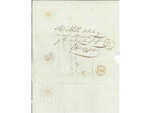 ✉ COLOMBIA. 1846. SANTA MARTA to LONDON. With clear SANTA-MA