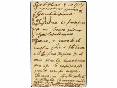 ¿ PALESTINA. 1919 (6-Junio). DESTACAMENTO ITALIANO EN PALEST