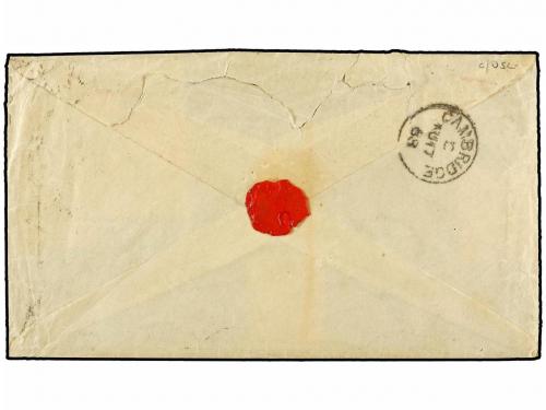 ✉ MALAYA. 1888. PENANG to ENGLAND. 2 cts. rose (5) and 10 ce