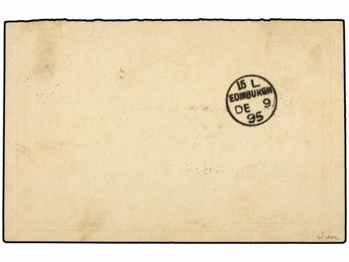 ✉ ISLANDIA. 1895. REYKJAVIK to AUSTRIA. Double postal statio