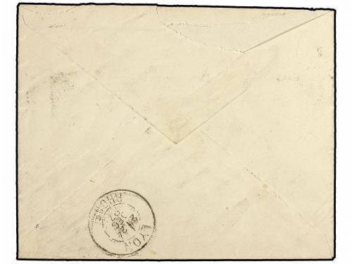 ✉ MAURICIO. 1897. MAURITIUS to FRANCE. 15 cts. blue (2), reg