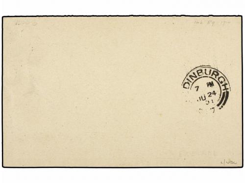 ✉ ISLANDIA. 1883. DYRAFJÖRDUR to GERMANY. Double postal stat