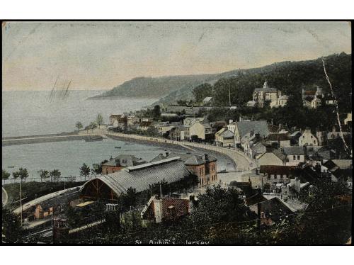 ✉ FRANCIA. 1904. ISLAS DEL CANAL. JERSEY a FRANCIA. Tarjeta 