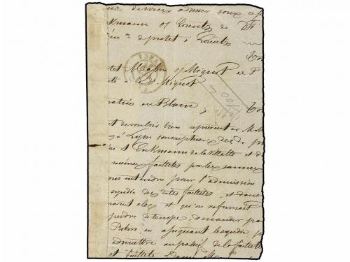 ¿ FRANCIA. Yv. 10 (4). 1852. FRONTAL. NANCY a PARIS. 25 cts.