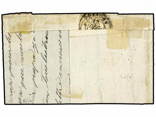 ¿ FRANCIA. Yv. 4. 1851. PARIS a YURA. 25 cts. azul. FRAUDE A