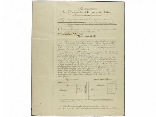 ¿ FRANCIA. Yv. 4. 1851. PARIS a YURA. 25 cts. azul. FRAUDE A