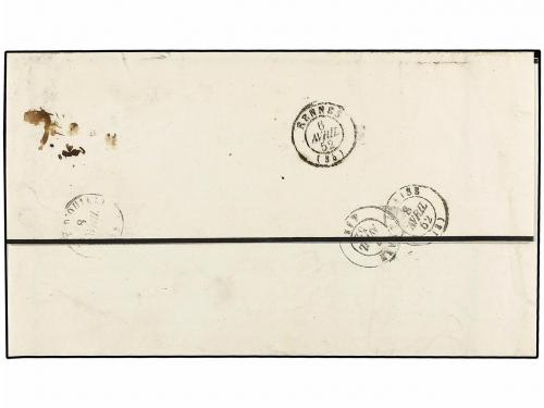 ¿ FRANCIA. 1852. HENNEBON a SALAISE. 10 cts. bistre, grandes