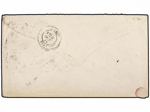 ¿ GRAN BRETAÑA. 1873. JERSEY to CAEN. 4 p. rose with JERSEY