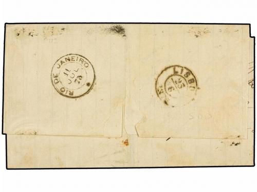 ¿ PORTUGAL. Af. 41, 43. 1872. COIMBRA a RIO DE JANEIRO. 50 r