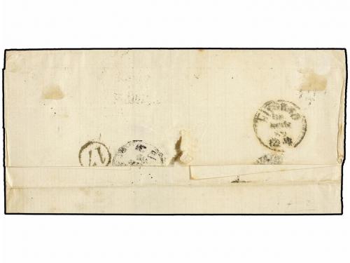 ✉ LEVANTE: CORREO FRANCES. 1869. SALÓNICA a LIVORNO. 10 cts.