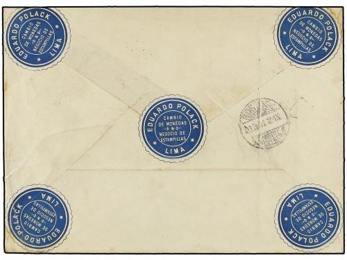 ✉ PERU. 1901. LIMA a ALEMAINA. Entero postal de 50 cts. rosa