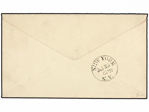 ✉ COSTA RICA. 1884. SAN JOSÉ a NEW YORK. Entero postal de 10