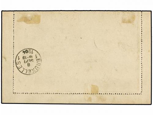 ✉ COSTA DE LOS SOMALIES. 1904. DJIBOUTI a BÉLGICA. Entero po