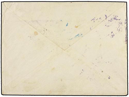 ✉ ALBANIA. Mi. P 9. 1914. DURRES a VALONA. 2 Q., tasada a ll