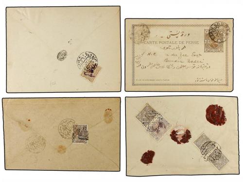 ✉ IRAN. 1900-1915. Lot of 10 covers with diverse seals struc
