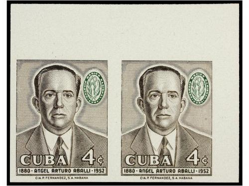 ** CUBA. Ed. 746, 747. 1958. 2 cts. y 4 cts. castaño oscuro 