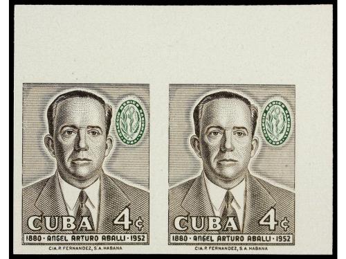 ** CUBA. Ed. 746, 747. 1958. 2 cts. y 4 cts. castaño oscuro 