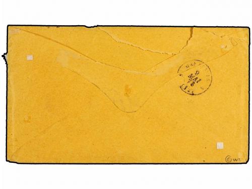 ✉ URUGUAY. 1873. MONTEVIDEO a FRANCIA. 10 cts. verde, fechad