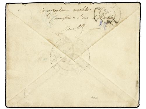 ✉ TAHITI. 1892 (5 Mayo). TAHITÍ a FRANCIA. 5 cts. y 10 cts. 