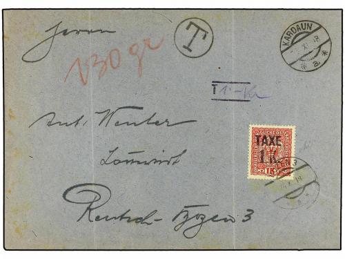 ✉ ITALIA: TRENTE Y TRIESTE. Sa. 74. 1918. KARDAUN a BOLZANO.