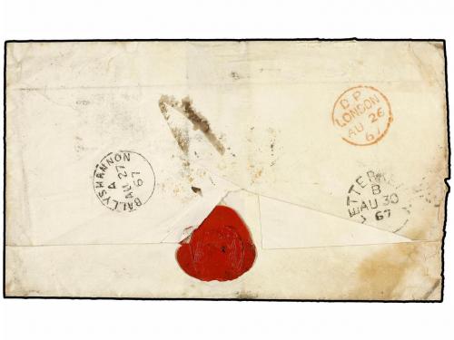 ✉ ITALIA ANTIGUOS ESTADOS: ESTADOS PONTIFICIOS. 1867. ROMA a