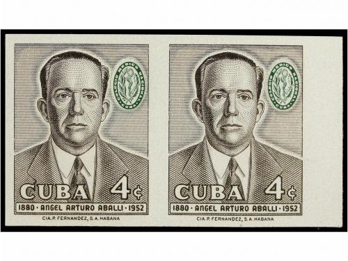 ** CUBA. Ed. 746, 747. 1958. 2 cts. y 4 cts. castaño oscuro 