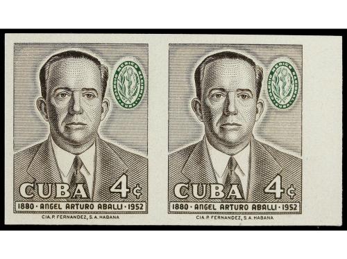 ** CUBA. Ed. 746, 747. 1958. 2 cts. y 4 cts. castaño oscuro 