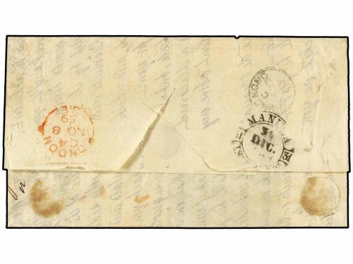 ✉ GRAN BRETAÑA. 1859. CHATHAM to MANILA (Philippine Islands)