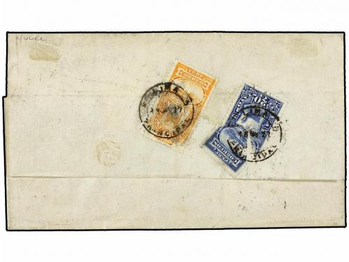 ✉ ESTADOS UNIDOS. Sa. 165, 161, 156. 1870. NEW YORK to LIMA.