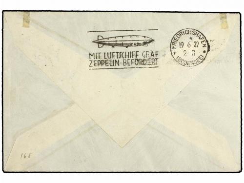 ✉ ZEPPELIN. 1932 (17-VI). HOLANDA. ENSCHEDE a ALEMANIA con f