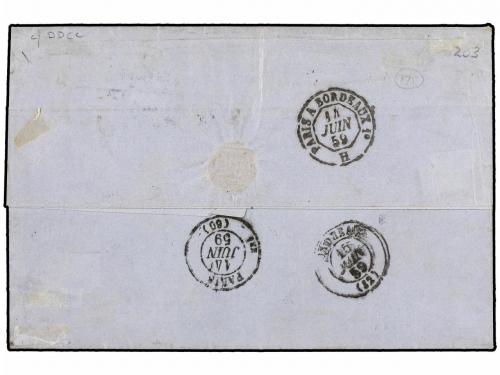 ✉ ESTADOS UNIDOS. Sc. 26, 27 (3), 36. 1857. NEW ORLEANS to B