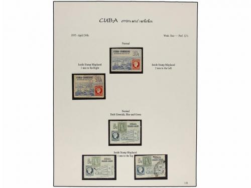 */° CUBA. 1947-50. Páginas de álbum con pequeñas variedades