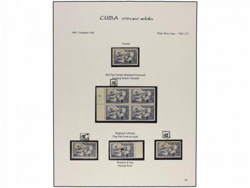 */° CUBA. 1947-50. Páginas de álbum con pequeñas variedades