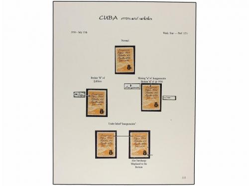 */° CUBA. 1947-50. Páginas de álbum con pequeñas variedades