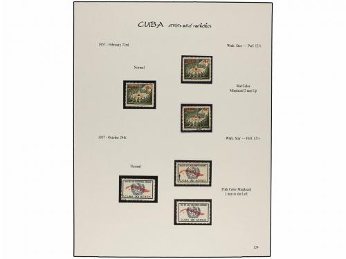 */° CUBA. 1947-50. Páginas de álbum con pequeñas variedades