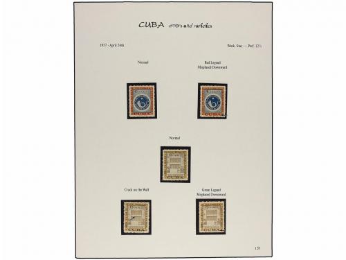 */° CUBA. 1947-50. Páginas de álbum con pequeñas variedades