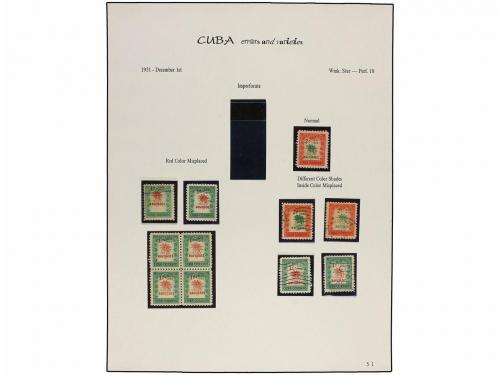 */° CUBA. 1947-50. Páginas de álbum con pequeñas variedades